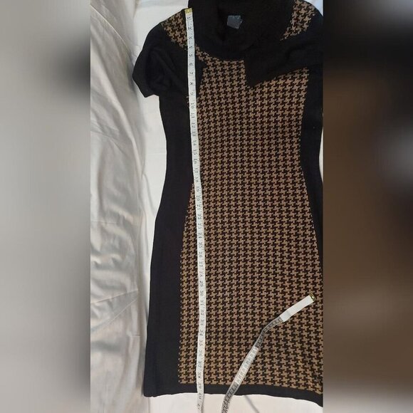 Gabby Skye Sweater Dress Houndstooth Preppy Academia Aesthetic Large - Picture 6 of 10